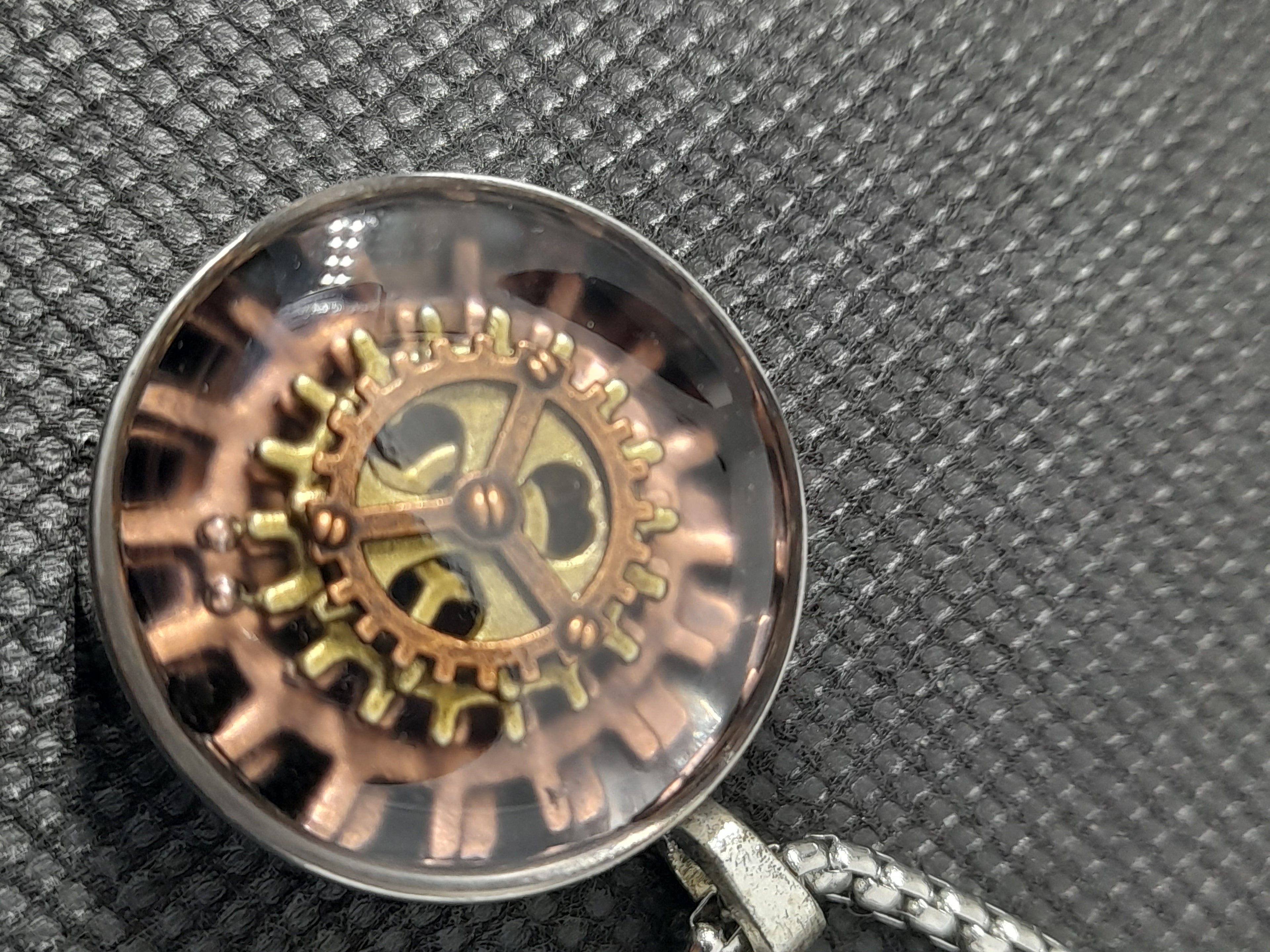 Bronze Gear Steampunk Pendant Necklace | Handcrafted Statement Jewellery