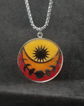 Stainless Steel Pendant on Titanium-Plated Chain