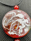 Double-Sided Swirl Resin Pendant Necklace | Handcrafted Celtic Jewellery