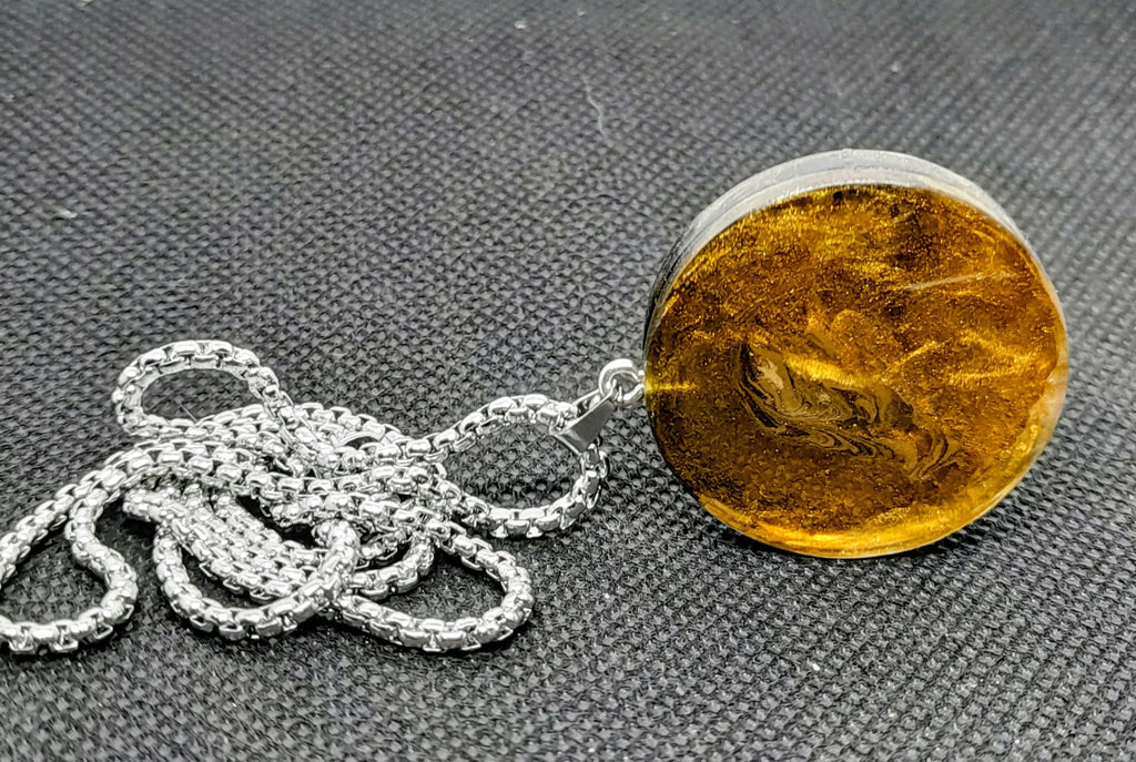 Storm Globe Necklace – Resin Art Pendant