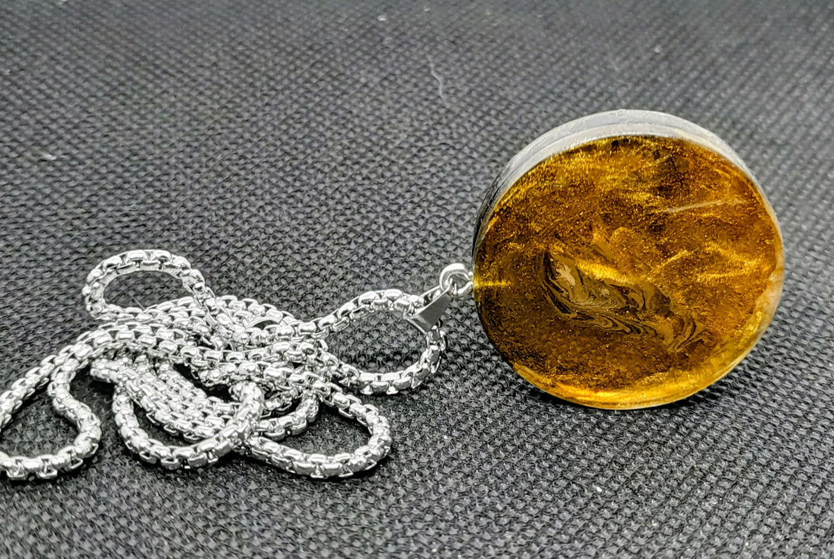 Storm Globe Necklace – Resin Art Pendant