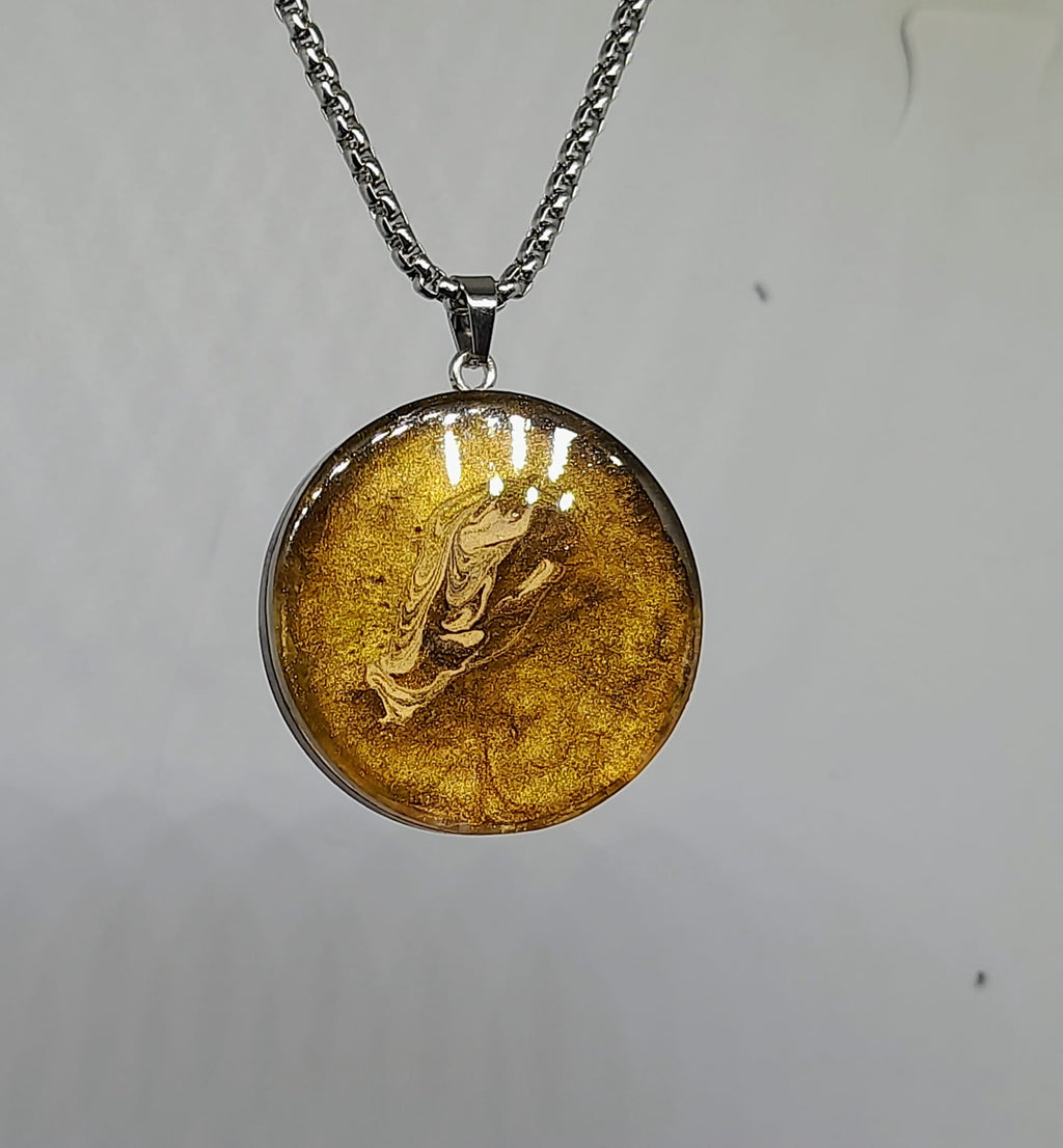 Storm Globe Necklace – Resin Art Pendant