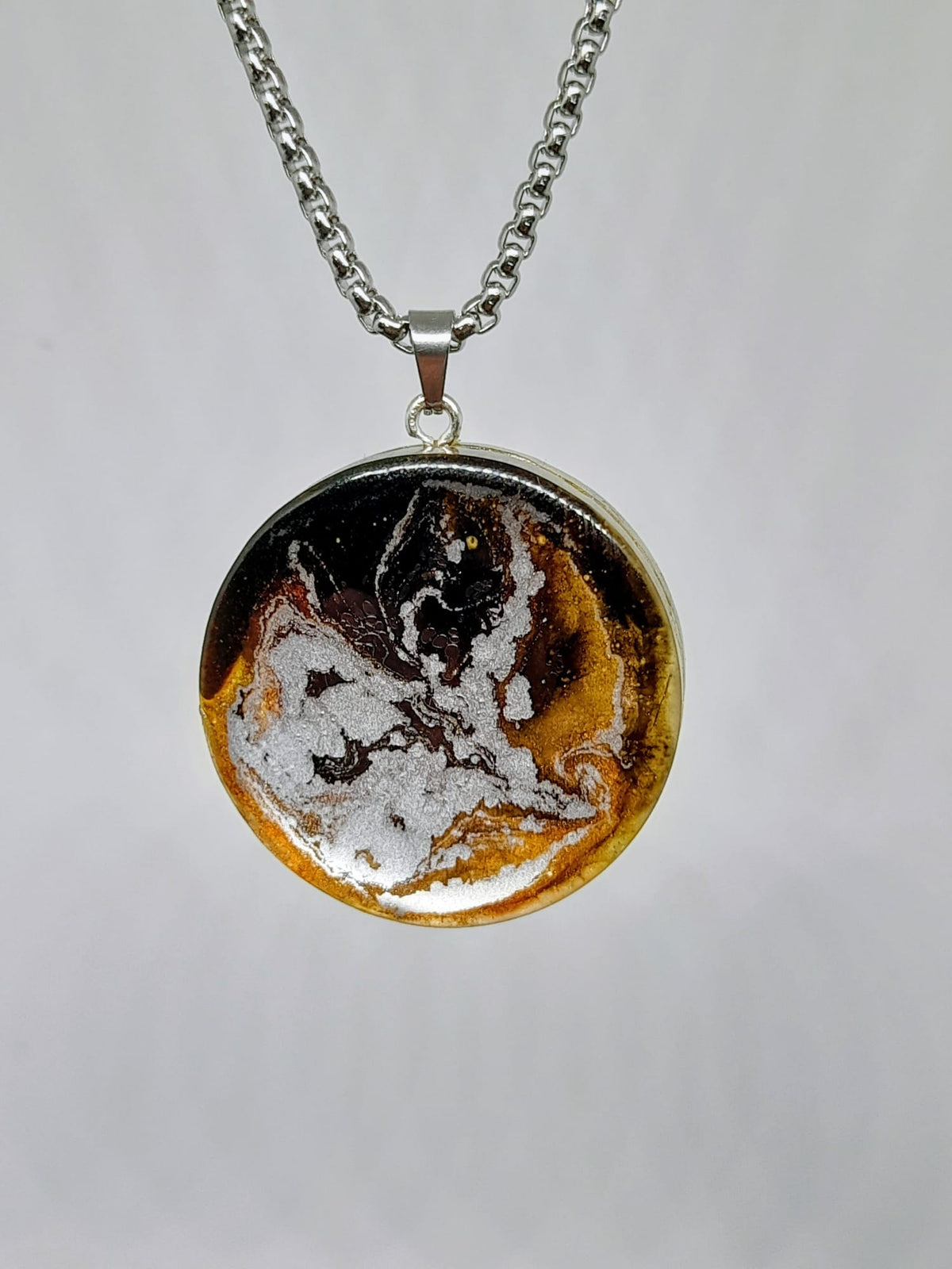 Storm Globe Necklace – Resin Art Pendant