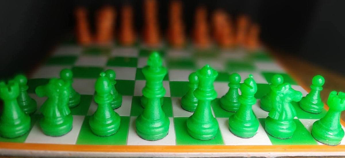 Irish Resin Chess Set — Green & Orange