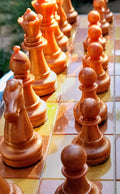 Amber & Gold Resin Chess Set