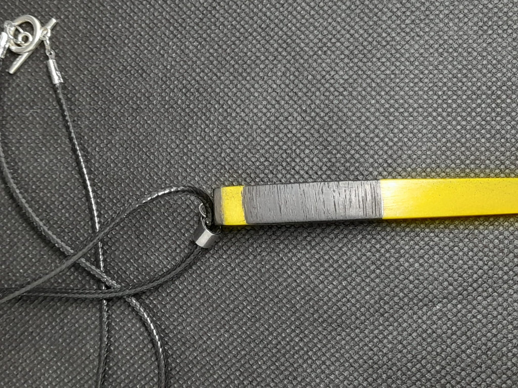 Lightning Strike Pendant – Bog Oak & Yellow Resin