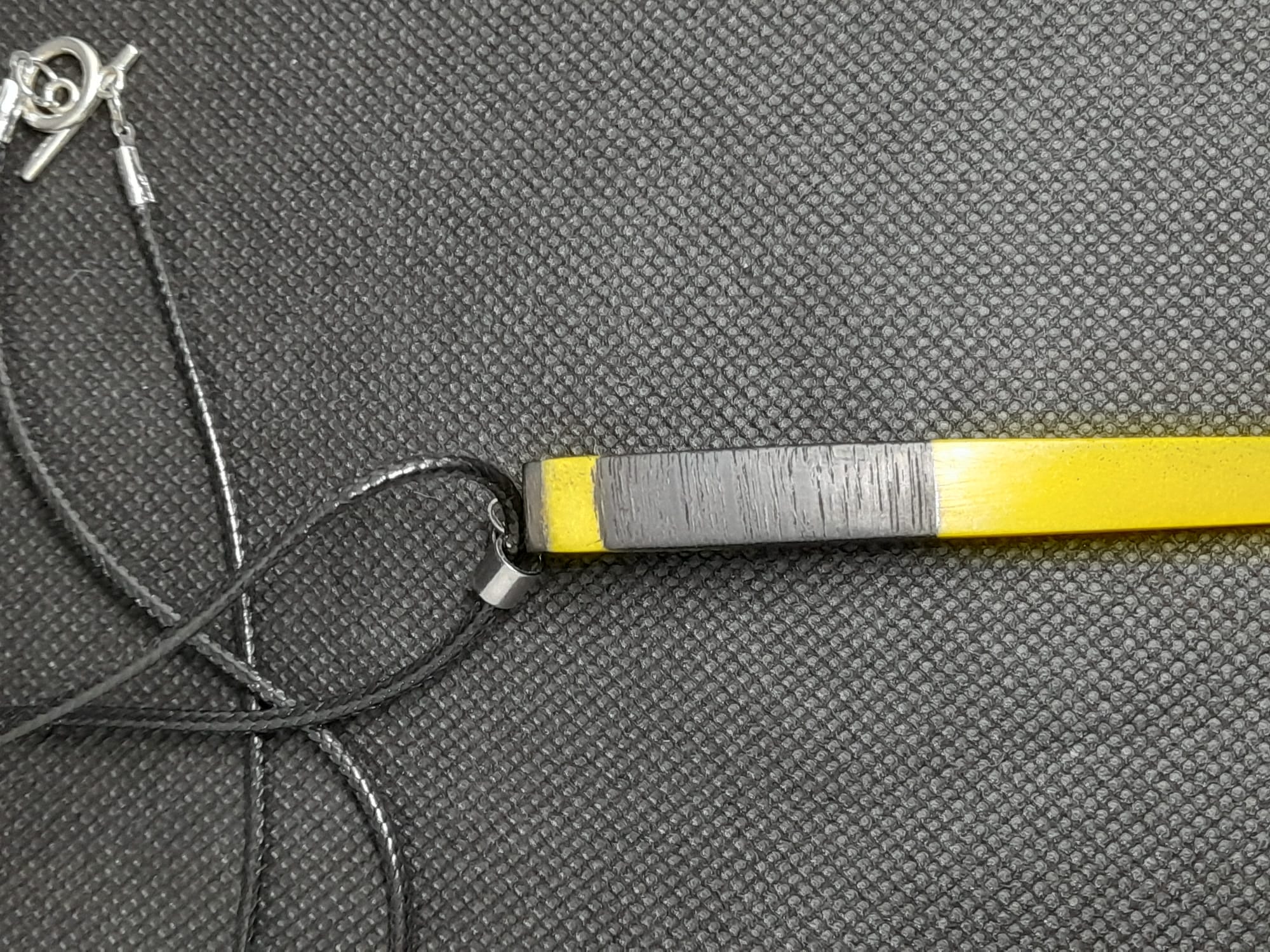 Lightning Strike Pendant – Bog Oak & Yellow Resin