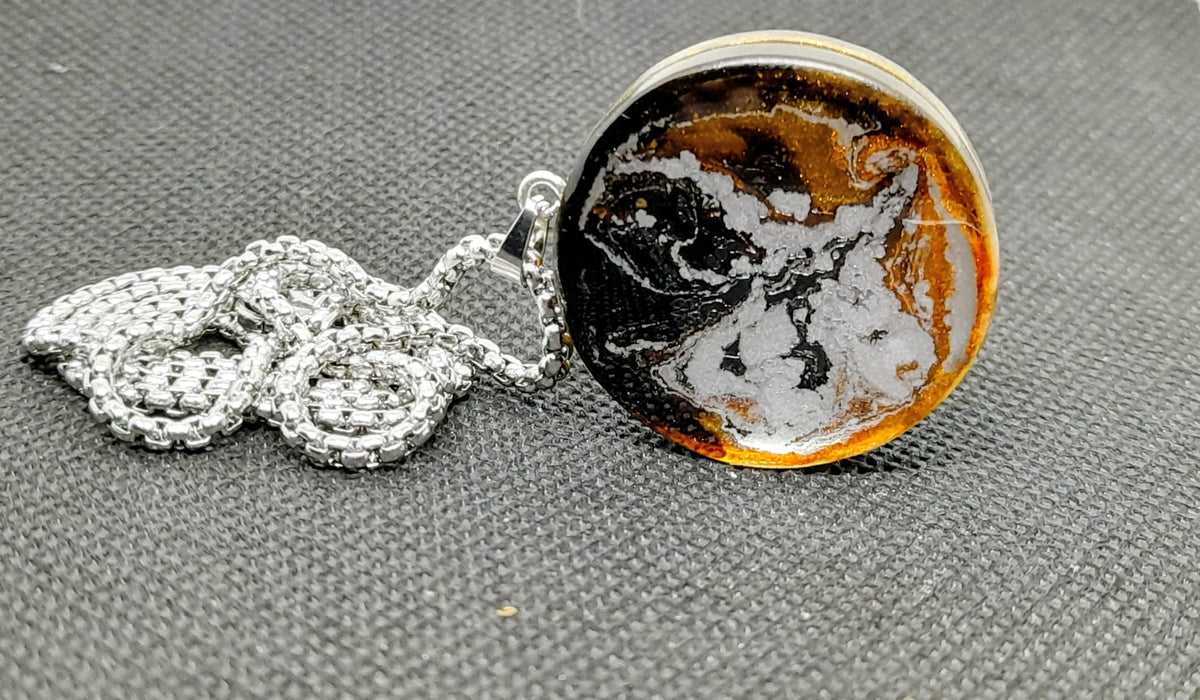 Storm Globe Necklace – Resin Art Pendant