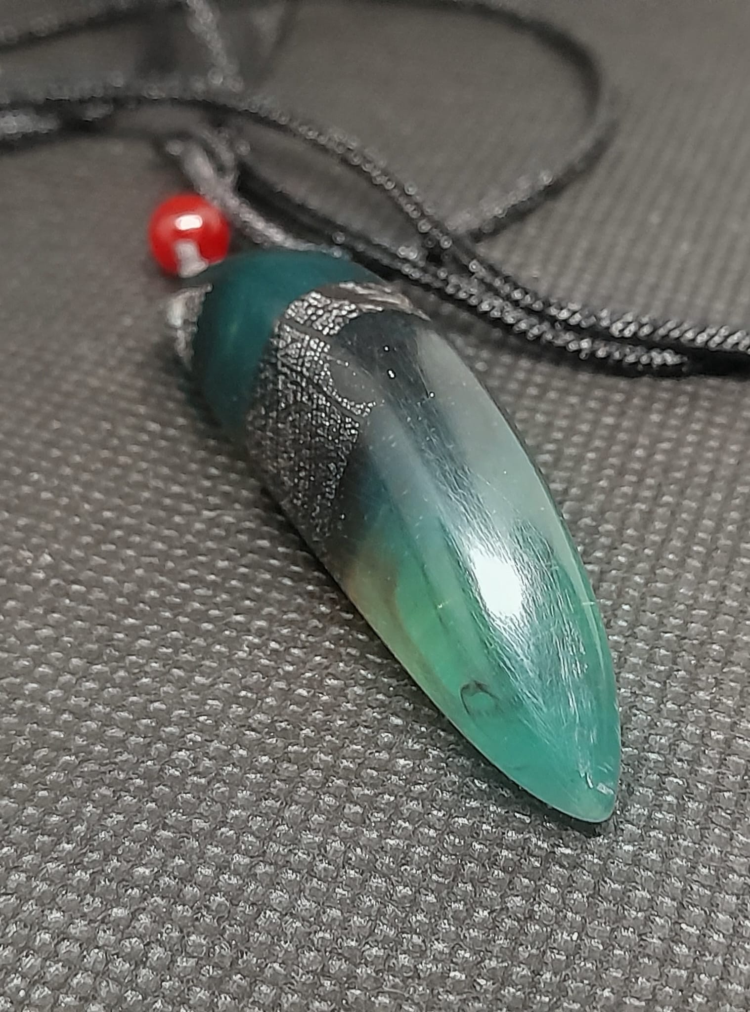 Midnight Tide Pendant – Bog Oak & Resin